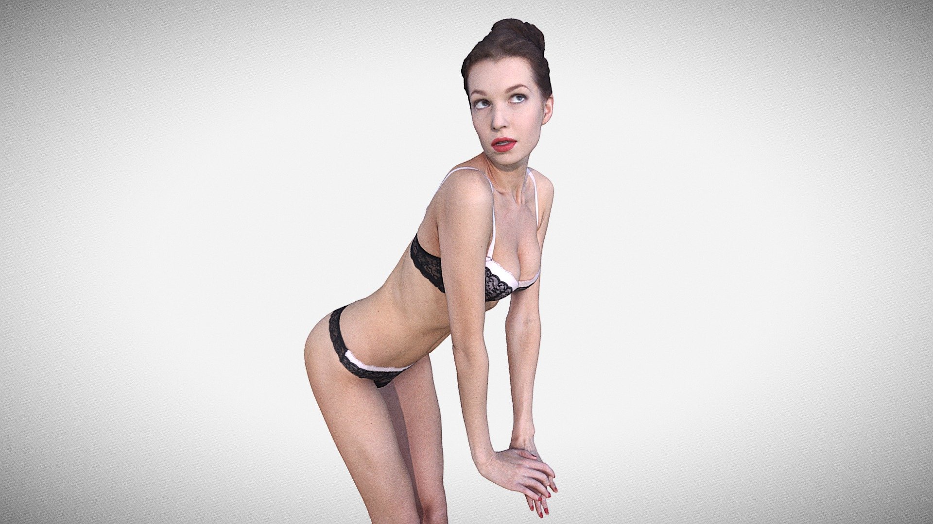 Girl In Underwear Posing 3d model