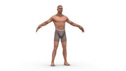 Stylized Hand Painted Male Character Mesh (Bare)