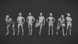 Lowpoly People Sports Pack