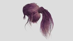 Womens Ponytail for 3D Character