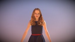 Animated Elegant Teenage Girl Dress