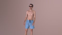 Beach Man Swimsuit Janek in Shades Shorts