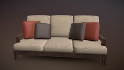 Wooden sofa couch