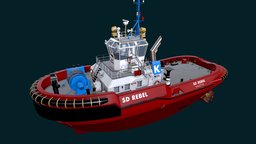 Tugboat  ASD 2810 red