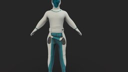 FBX Full Sci-fi Space Suit Character