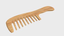 Wooden wide tooth comb