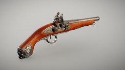 Flintlock Colonial Pistol