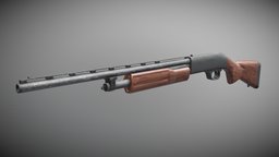 Mossberg 500 Low Poly
