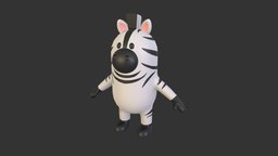 Rigged Zebra Character