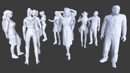 Low Poly People Collection 4