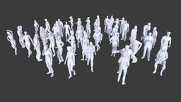 50 Low Poly People Collection 1