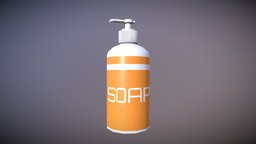 Game Ready Soap Pump Bottle Low Poly