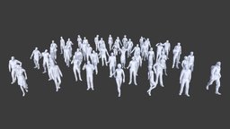 50 Low Poly People Collection Pack 4