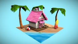 Summer Tropical House Scene