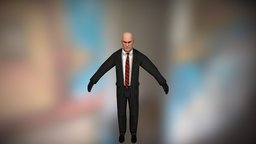 Agent 47 w/ open suit from Hitman Blood Money