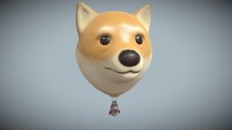 To The Moon Doge Hot Air Balloon