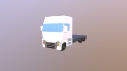 Low Poly Open Cargo Truck