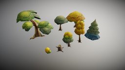 Low Poly trees