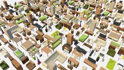 Isometric Home Office Furniture Fitness Pack