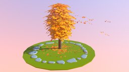 Round Maple Tree Diorama