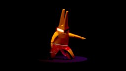 Neon Rabbit Hip Hop Dancing Character