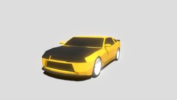 low poly car muscle