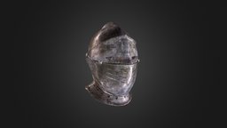 Knight Helmet Low-poly