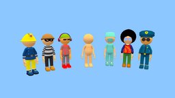 Hyper-Casual Characters pack №2