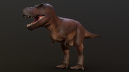 Low Poly Accurate T.rex (rigged)