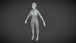 Female Body Base Mesh  3D Model 1000 Polygons