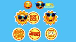 Cartoon Logo Sunglasses Summer Sun Discount