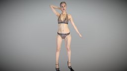 Slim beautiful woman in a swimsuit posing 168
