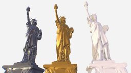 Low Poly Art Statue of Liberty Material