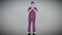 Male doctor in protective mask and gloves 288