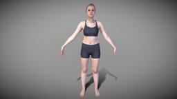 Sporty woman ready for animation 118