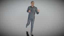 African man in sportsuit running 218