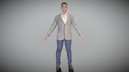 Handsome man in jacket ready for animation 286