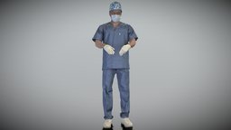 African male doctor in mask working 229