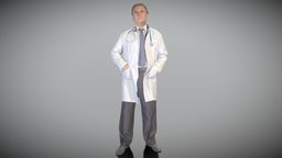 Middle aged male doctor standing 254