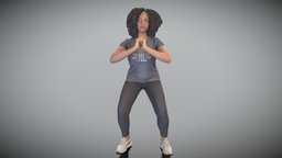 Woman in sportswear doing exercise 273