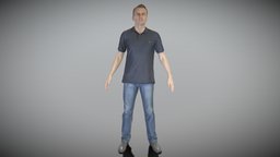 Man in casual style ready for animation 312