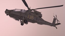 AH-64 Apache Helicopter  3D model