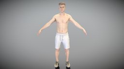 Athletic man in shorts ready for animation 152