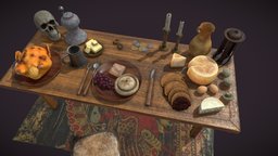 Medieval Tavern Dinner Scene