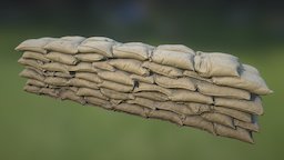 Sandbag Wall Long 01