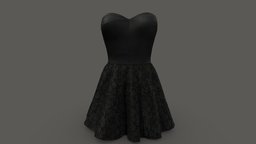 Strapless Female Little Black Dress