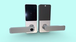 Biometric Digital Door Lock VR / AR / low-poly