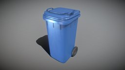 Waste Paper Garbage Can 120L Low-Poly