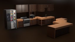 Low Poly Kitchen Assets