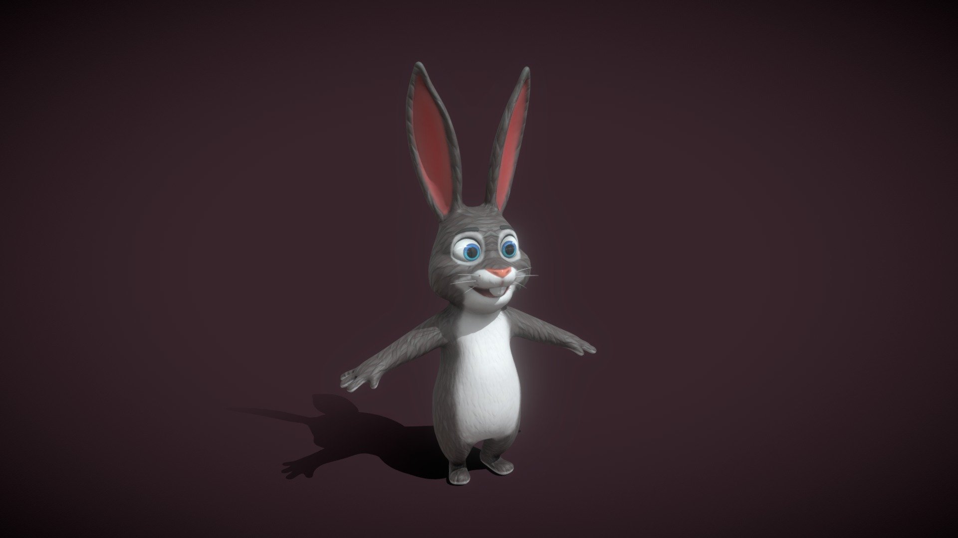Cartoon Rabbit 3D Model 3d model